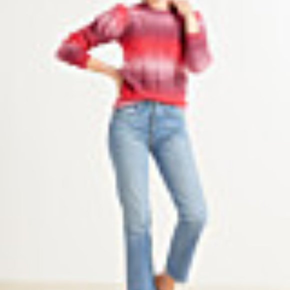 EVEREVE Jamison Ombre Red Cable Pullover Sweater - Picture 2 of 3